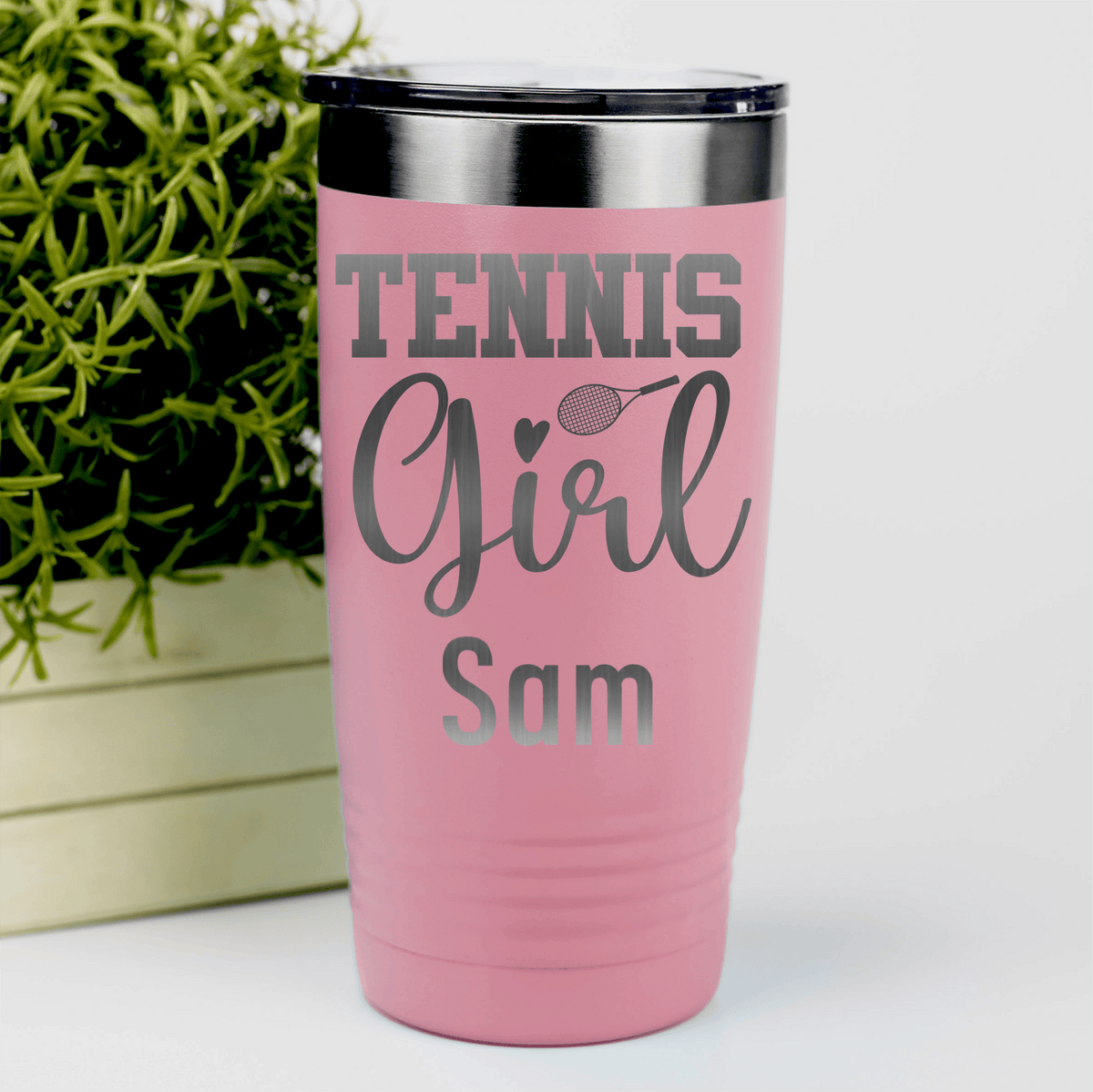 Salmon Tennis For Her Tumbler With That Tennis Girl Design