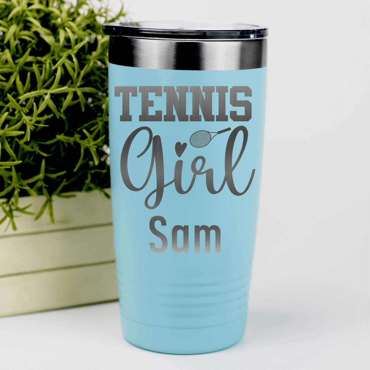 Teal Tennis For Her Tumbler With That Tennis Girl Design