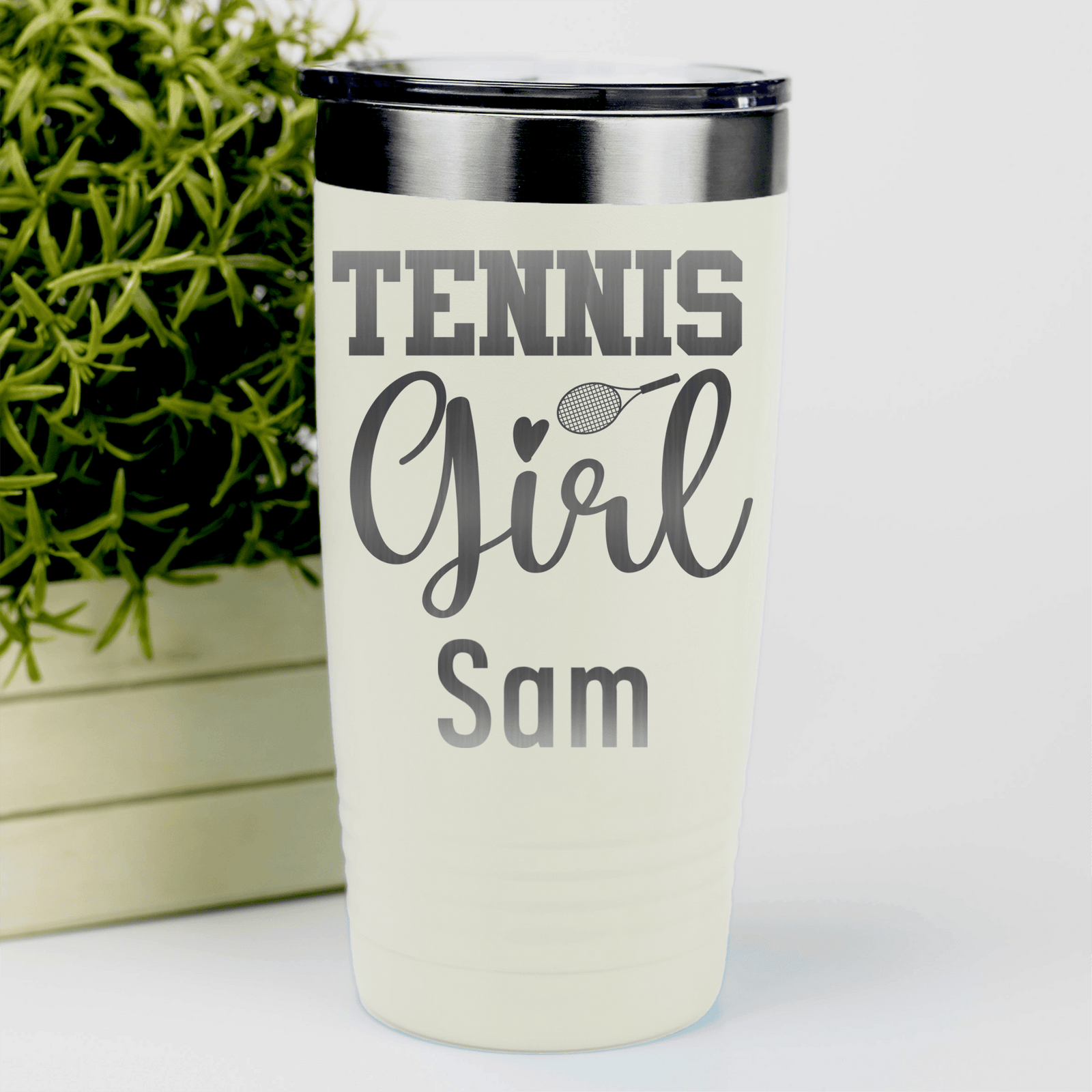 White Tennis For Her Tumbler With That Tennis Girl Design