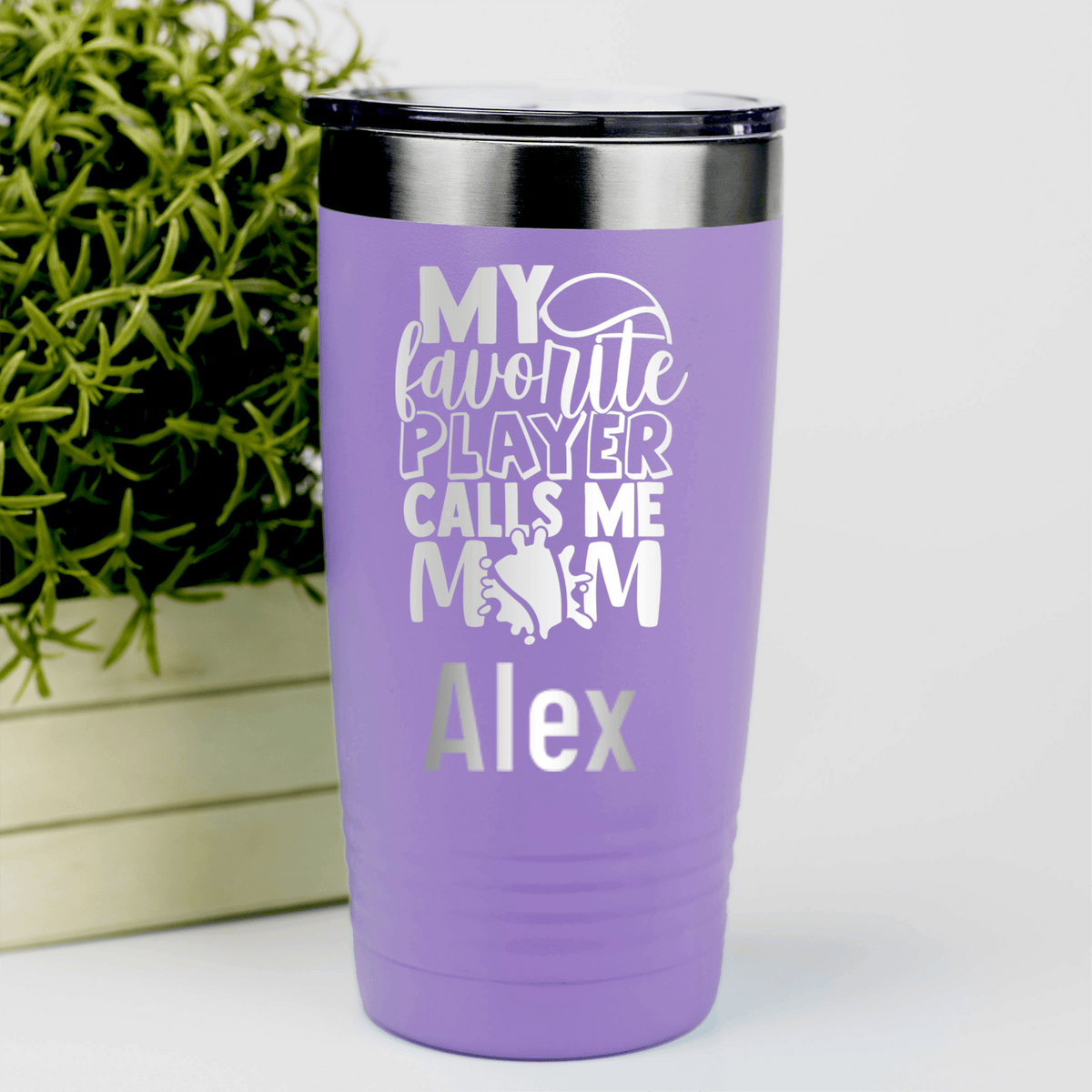 Light Purple Tennis For Her Tumbler With That Tennis Player Calls Me Mom Design