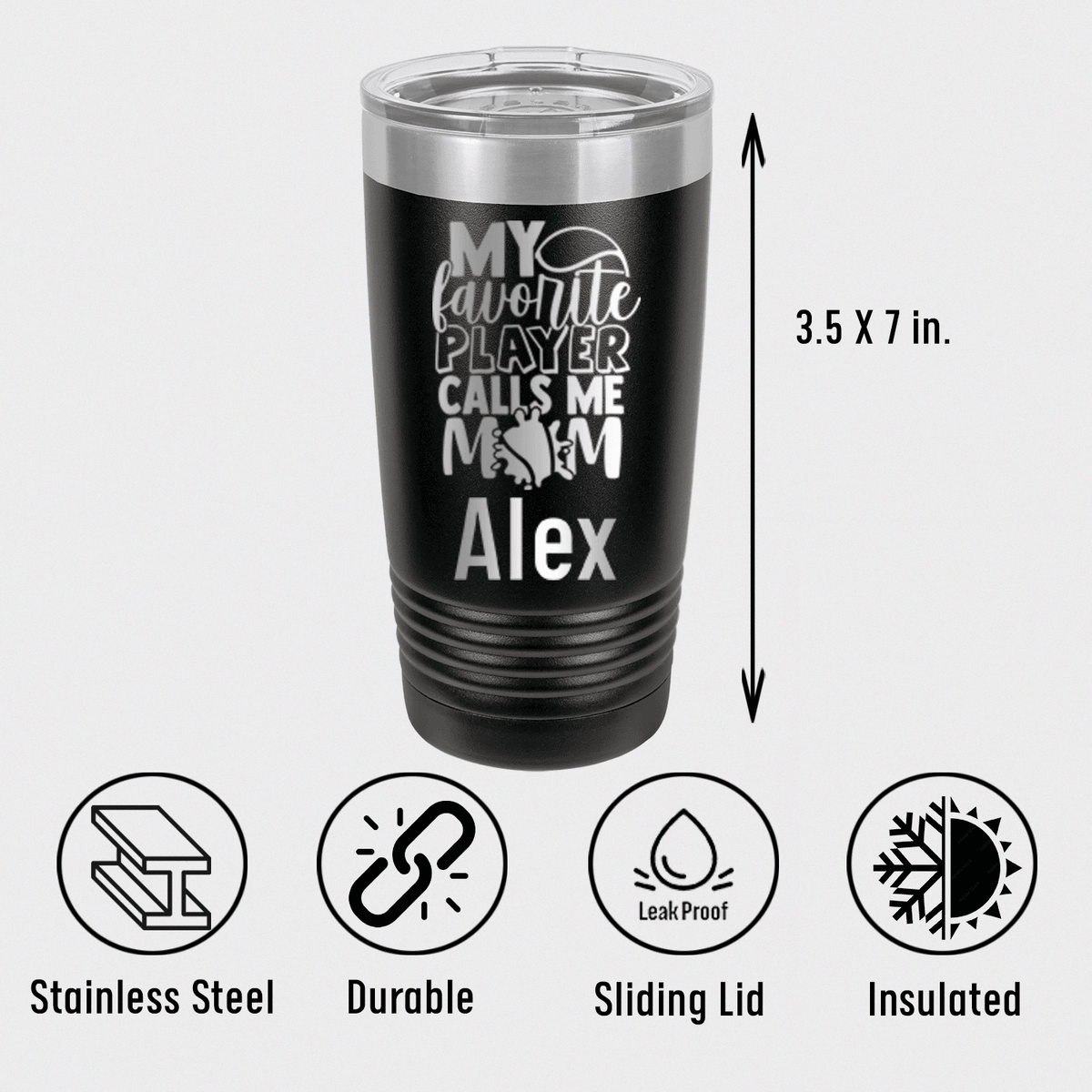 Personalized That Tennis Player Calls Me Mom Tumbler for her, Customized Gifts for Women by Groovy Girl Gifts