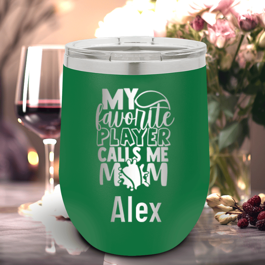 Personalized That Tennis Player Calls Me Mom Wine Tumbler for her, Customized Gifts for Women by Groovy Girl Gifts