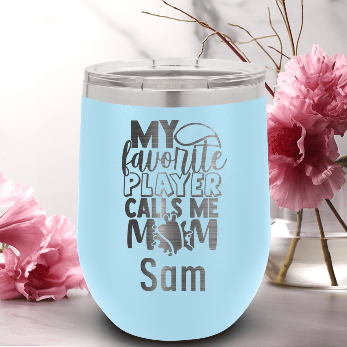 Personalized That Tennis Player Calls Me Mom Wine Tumbler for her, Customized Gifts for Women by Groovy Girl Gifts