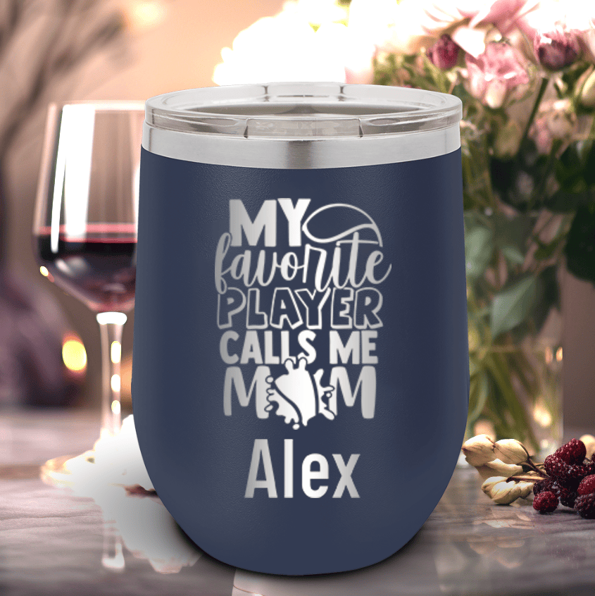 Personalized That Tennis Player Calls Me Mom Wine Tumbler for her, Customized Gifts for Women by Groovy Girl Gifts