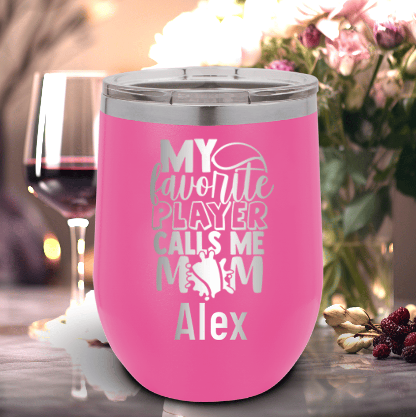 Personalized That Tennis Player Calls Me Mom Wine Tumbler for her, Customized Gifts for Women by Groovy Girl Gifts