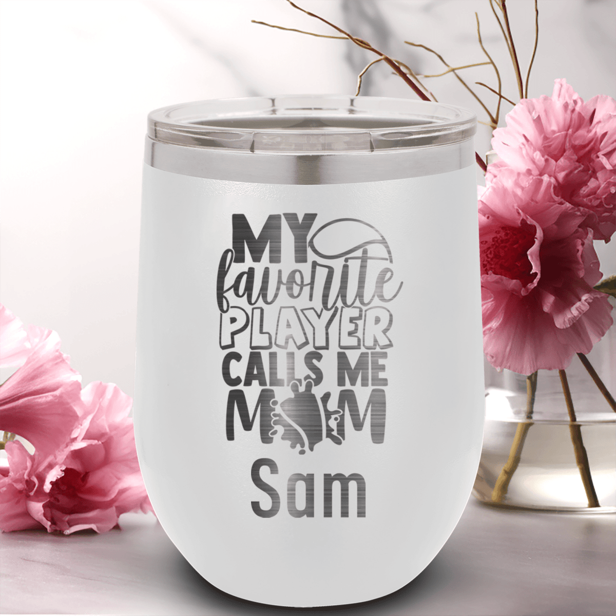 Personalized That Tennis Player Calls Me Mom Wine Tumbler for her, Customized Gifts for Women by Groovy Girl Gifts