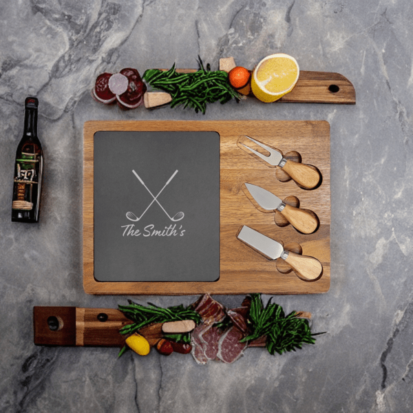 Personalized Golf Lover&#39;s Charcuterie Board for her, Customized Gifts for Women by Groovy Girl Gifts