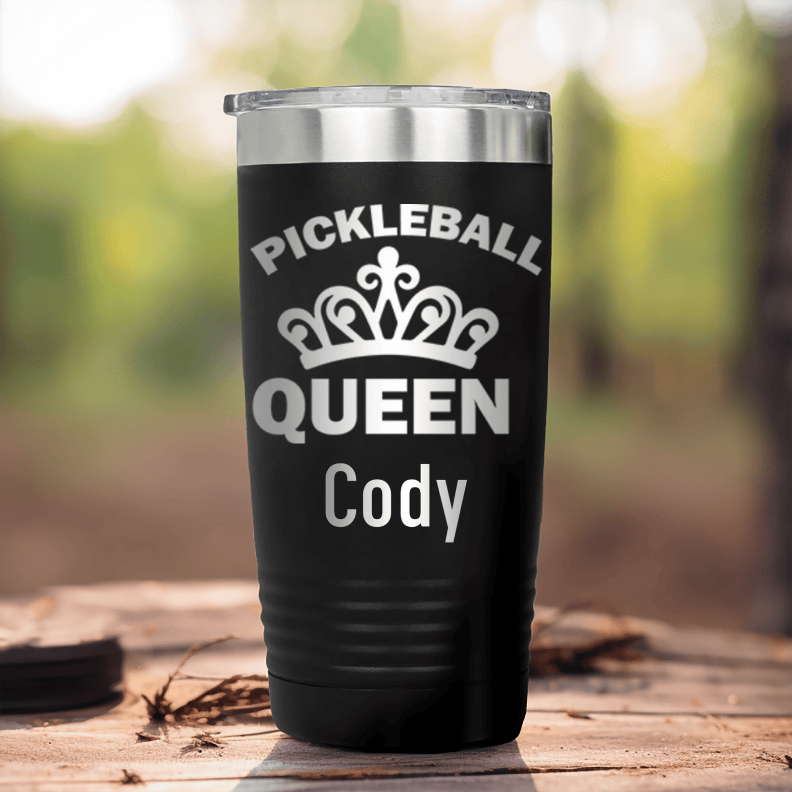 Pink Pickleball Tumbler With The Pickleball Queen Design