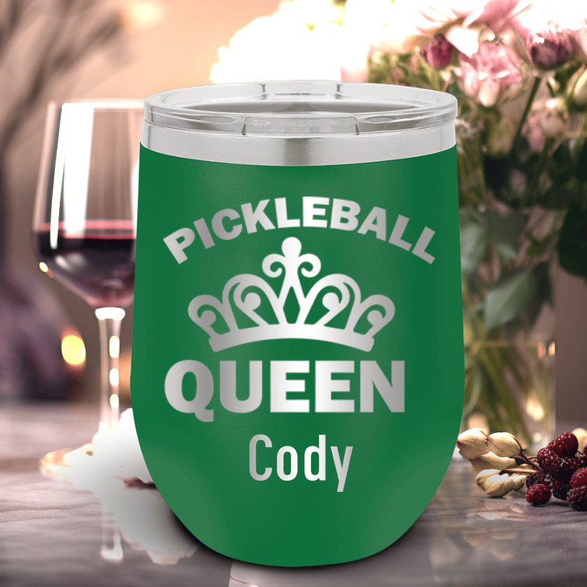 Personalized The Pickleball Queen Wine Tumbler for her, Customized Gifts for Women by Groovy Girl Gifts