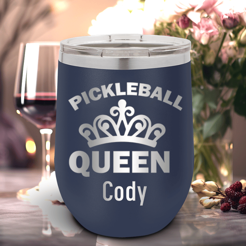 Personalized The Pickleball Queen Wine Tumbler for her, Customized Gifts for Women by Groovy Girl Gifts
