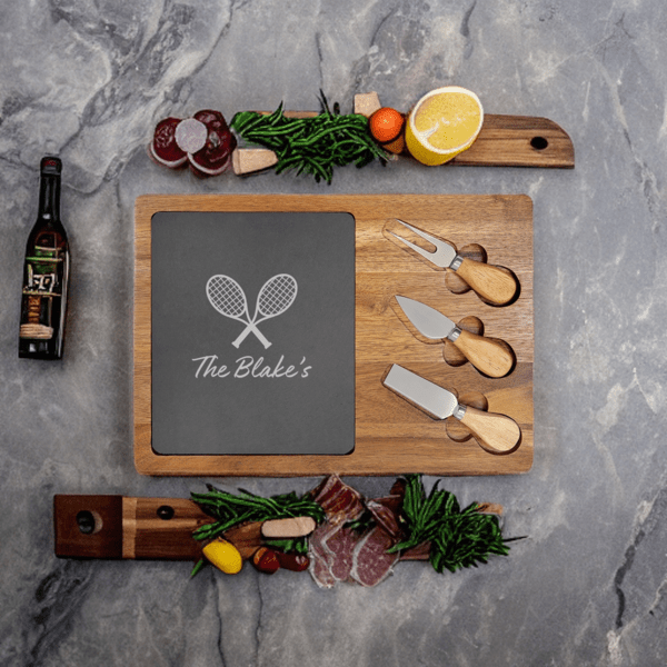 Personalized Tennis Charcuterie Board for her, Customized Gifts for Women by Groovy Girl Gifts