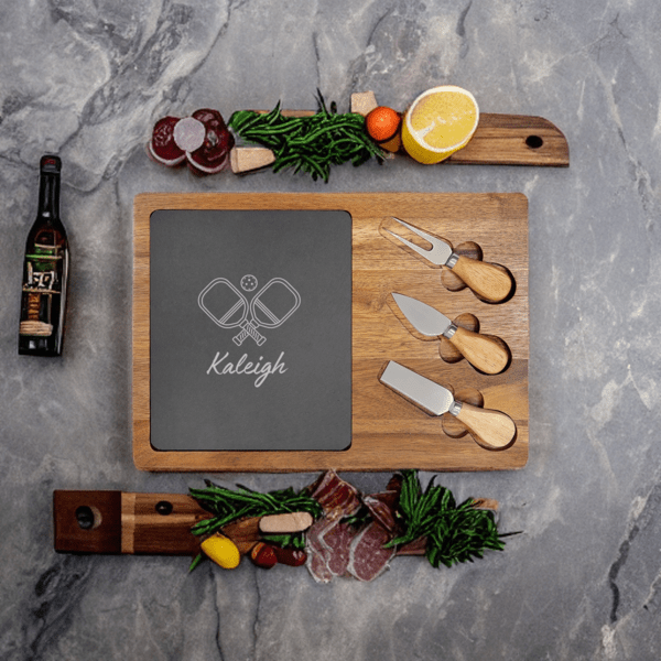 Personalized Pickleball Charcuterie Board for her, Customized Gifts for Women by Groovy Girl Gifts