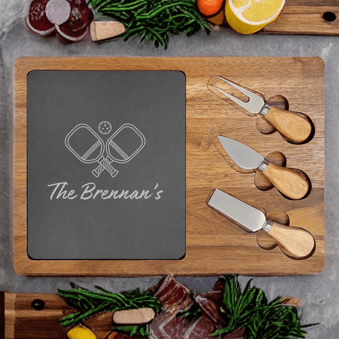 Personalized Pickleball Charcuterie Board for her, Customized Gifts for Women by Groovy Girl Gifts