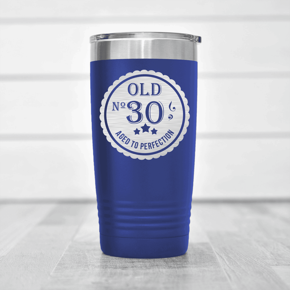 Blue birthday tumbler Thirty Aged To Perfection