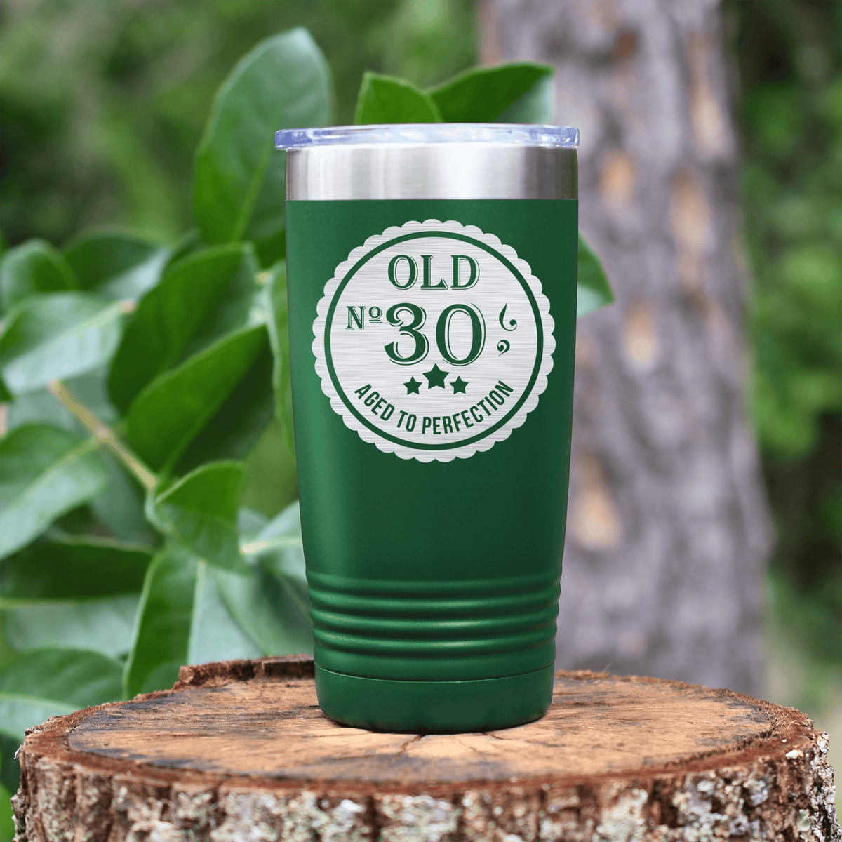 Green birthday tumbler Thirty Aged To Perfection