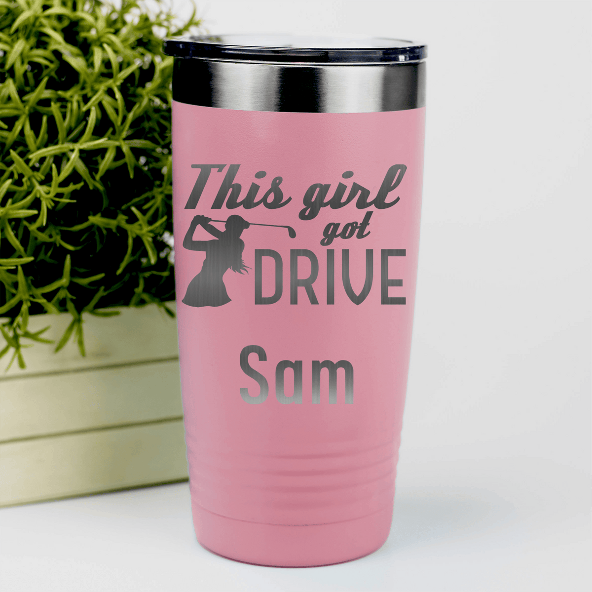 Salmon Golf Gifts For Her Tumbler With This Girl Can Drive Design