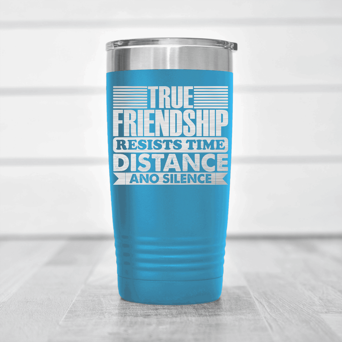 Light Blue Best Friend tumbler True Friendship Resists Time