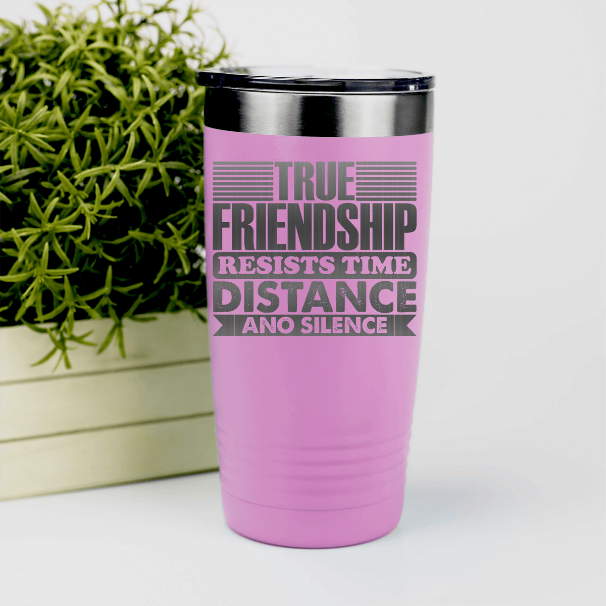 Pink Best Friend tumbler True Friendship Resists Time
