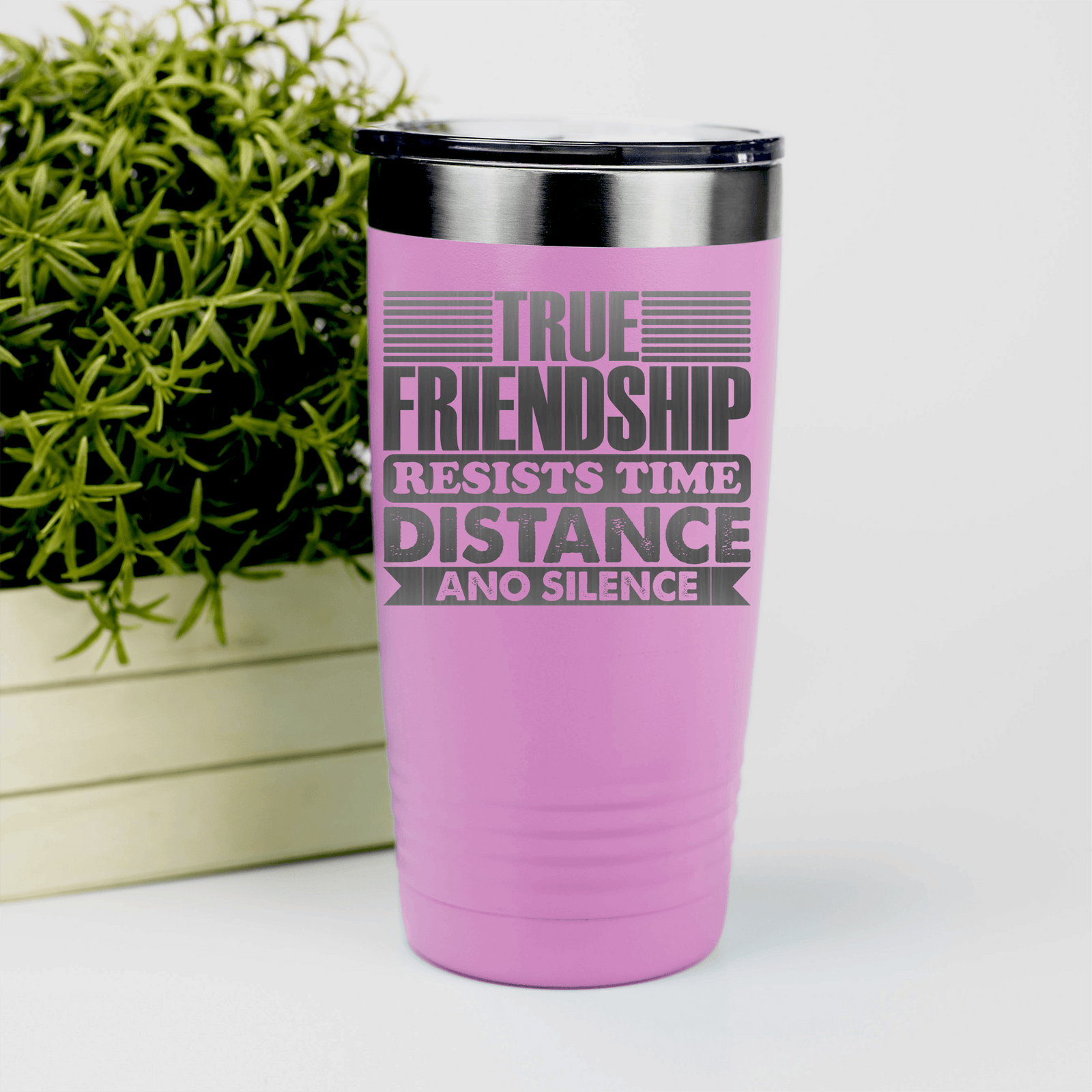Pink Best Friend tumbler True Friendship Resists Time