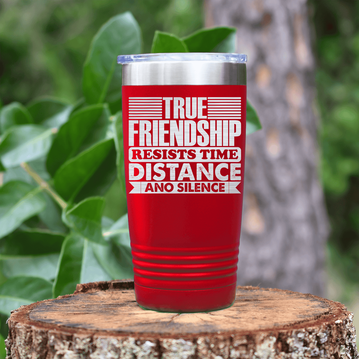 Red Best Friend tumbler True Friendship Resists Time