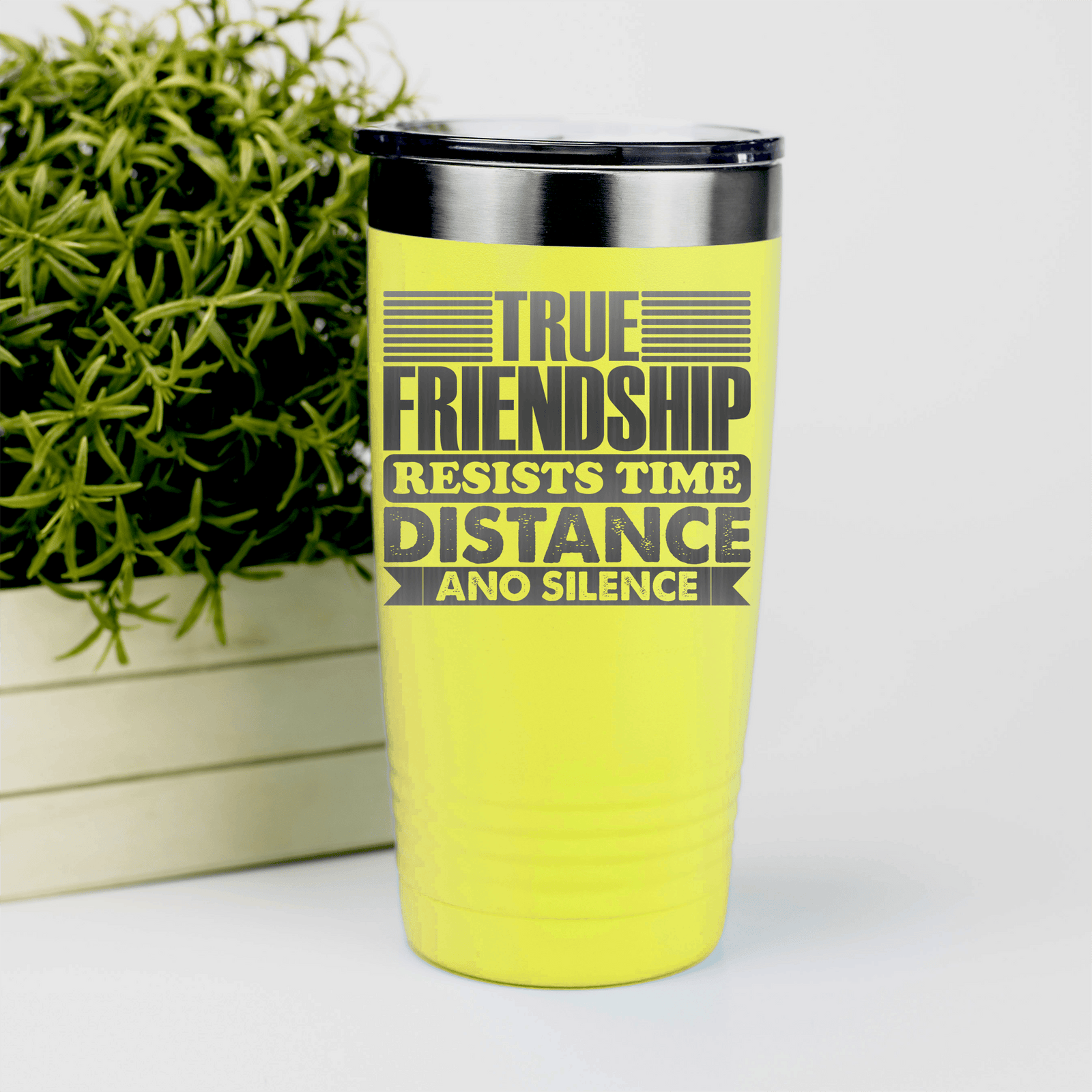 Yellow Best Friend tumbler True Friendship Resists Time