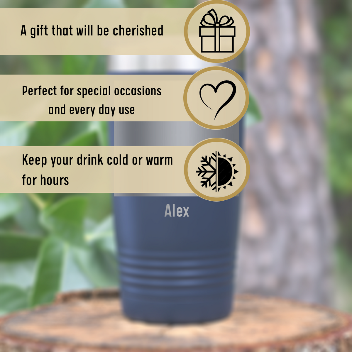 Personalized Anniversary Photo Custom Laser Engraved Tumbler for her, Customized Gifts for Women by Groovy Girl Gifts