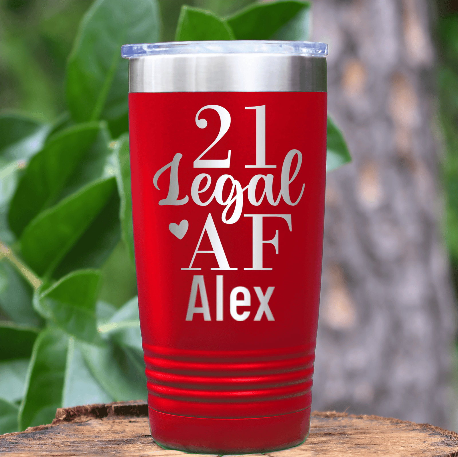 Blue Birthday Tumbler With Twenty One Af Design