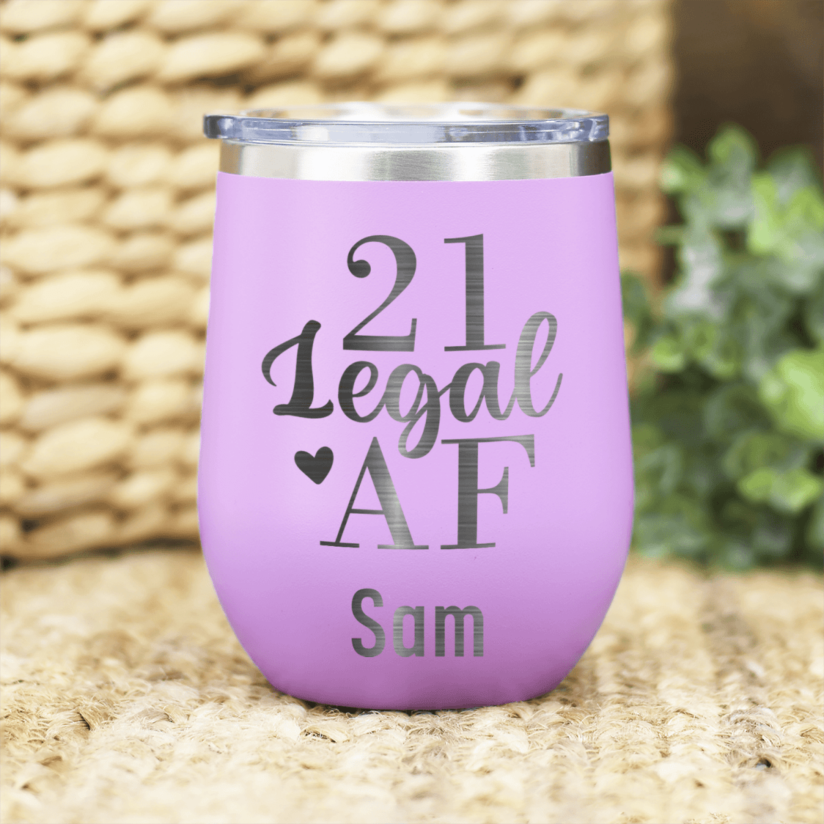 Personalized Twenty One AF Wine Tumbler for her, Customized Gifts for Women by Groovy Girl Gifts
