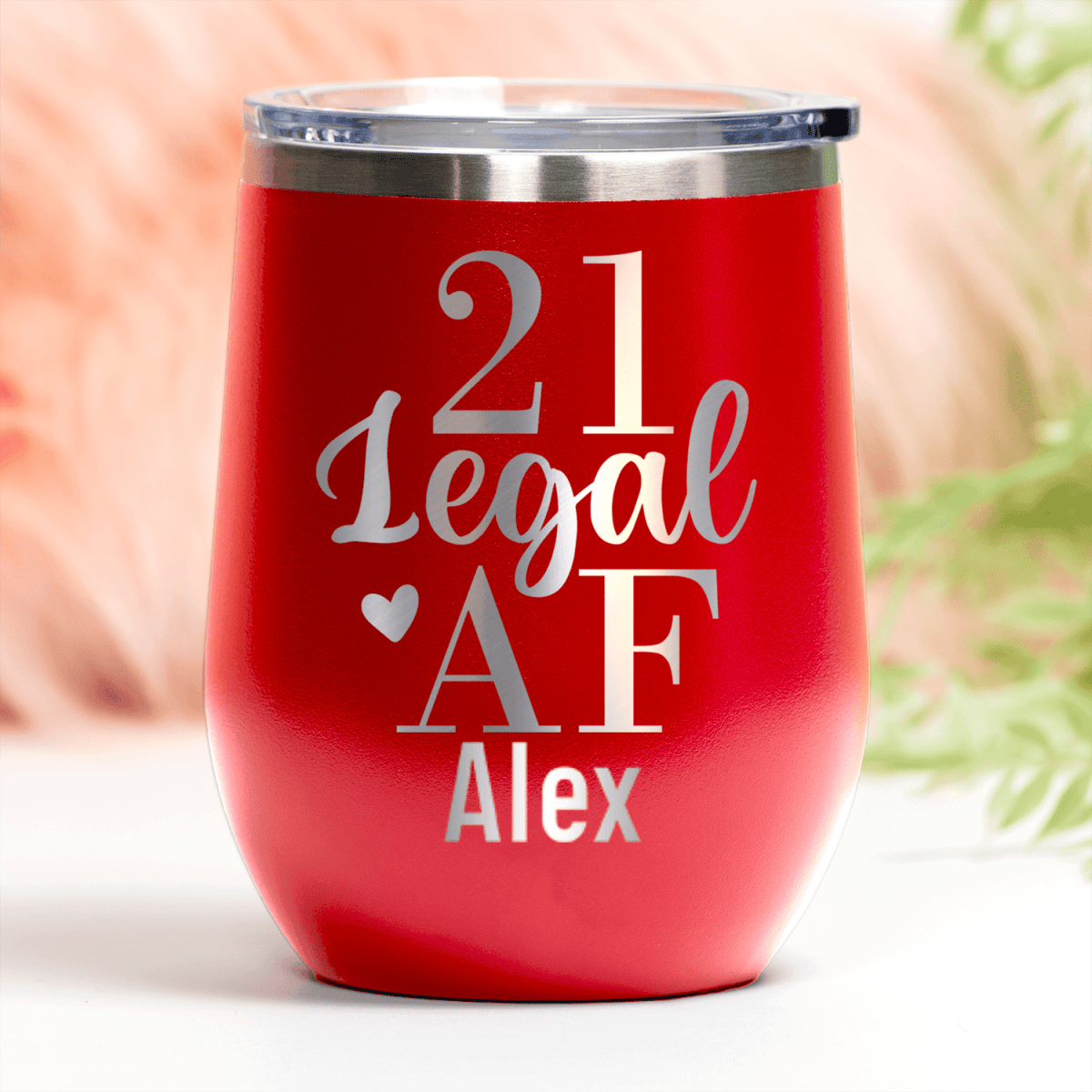 Personalized Twenty One AF Wine Tumbler for her, Customized Gifts for Women by Groovy Girl Gifts