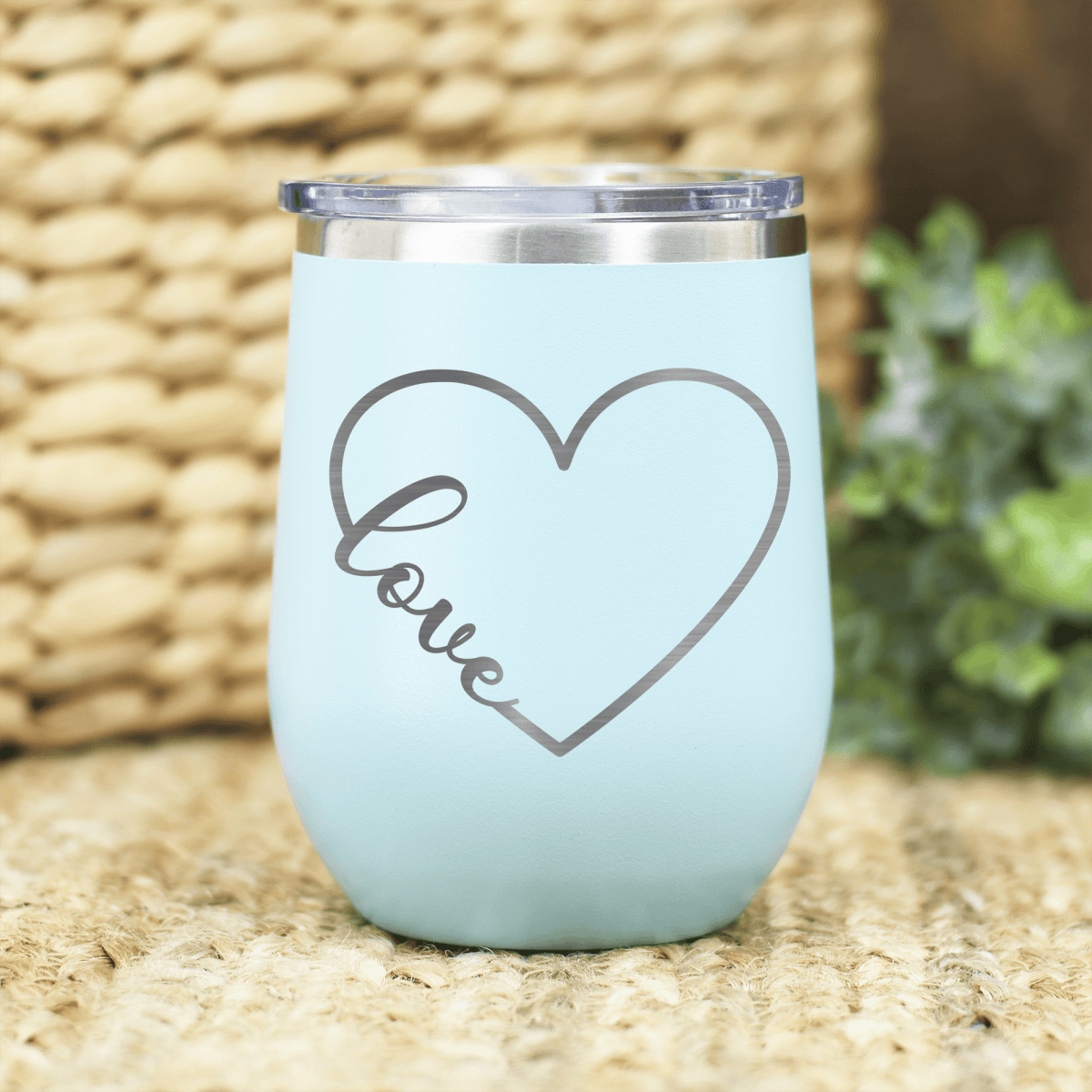Personalized Valentines Heart Wine Tumbler for her, Customized Gifts for Women by Groovy Girl Gifts