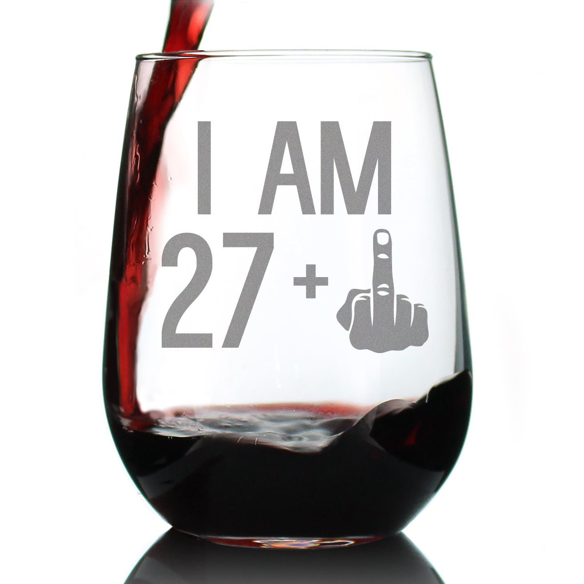 Personalized 28th Birthday Stemless Wine Glass for her, Customized Gifts for Women by Groovy Girl Gifts
