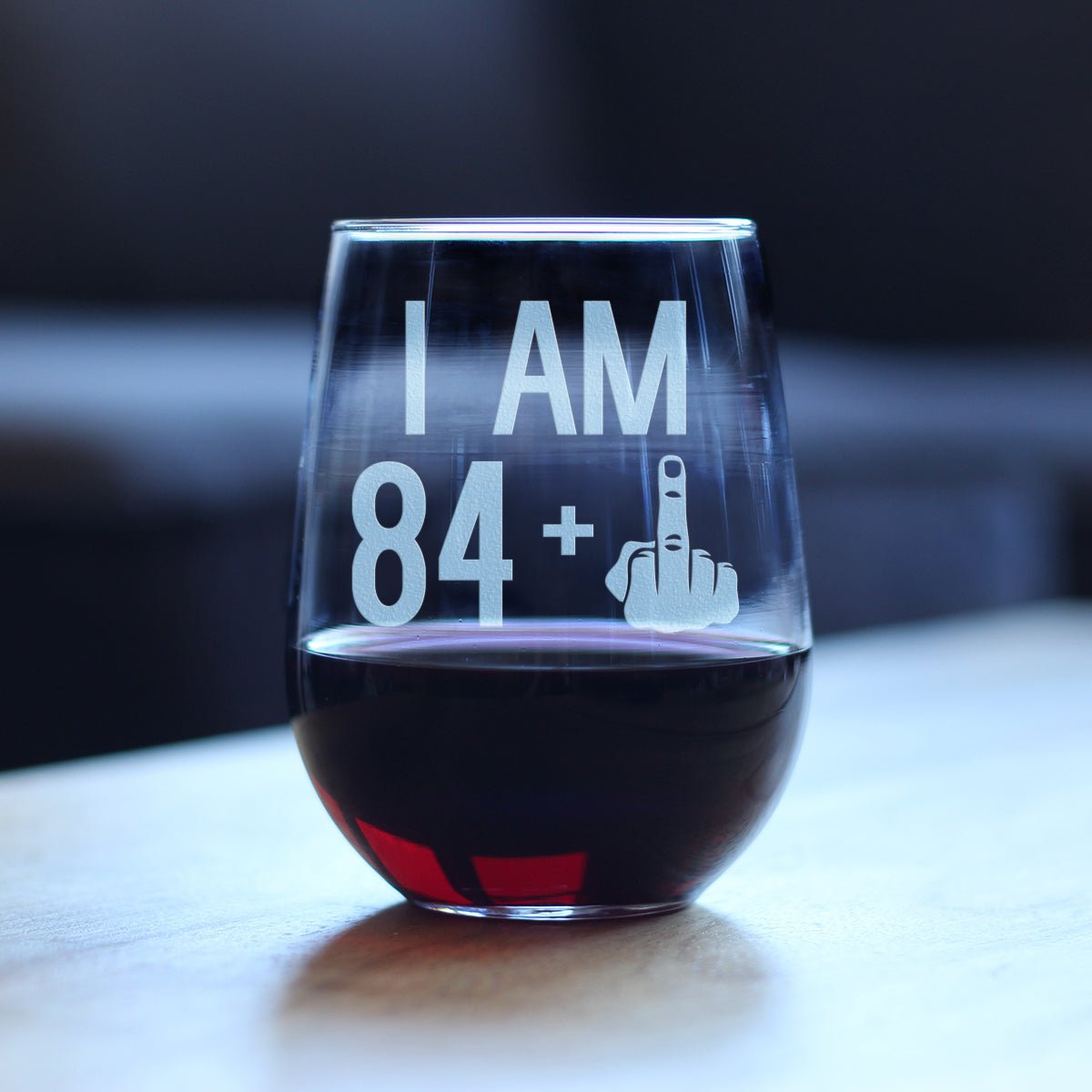 Personalized 85th Birthday Stemless Wine Glass for her, Customized Gifts for Women by Groovy Girl Gifts