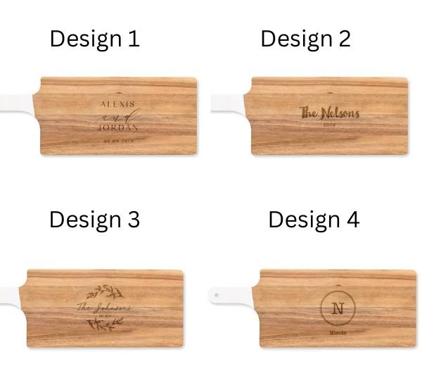 Personalized Acacia Wood Cutting and Serving Board for her, Customized Gifts for Women by Groovy Girl Gifts