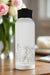 White Monogrammed Water Bottle with Floral Design