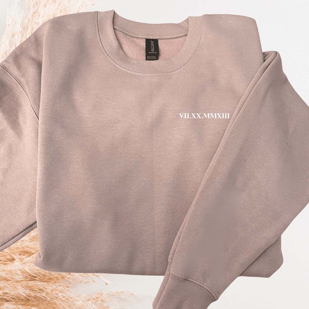 Embroidered Photo Outline Hoodie, Portrait Tshirt Sweatshirt, Fathers