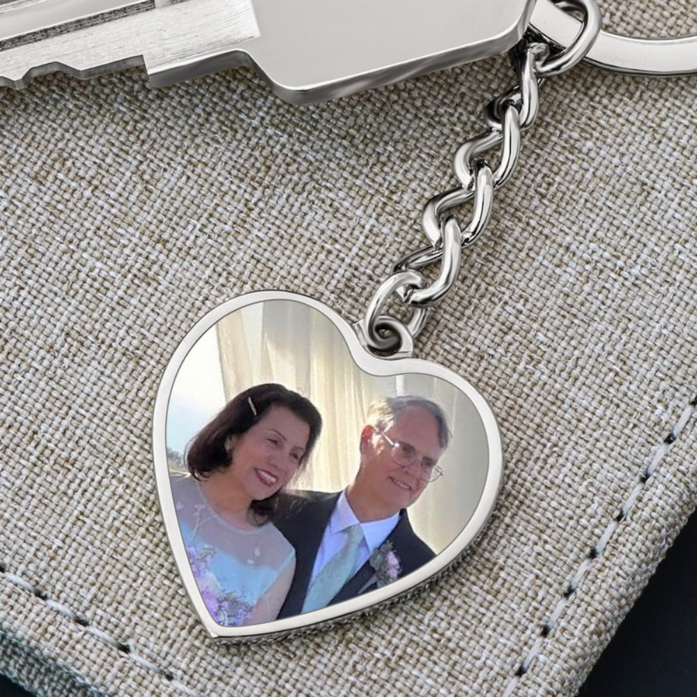 Heartfelt Moments Photo Keychain