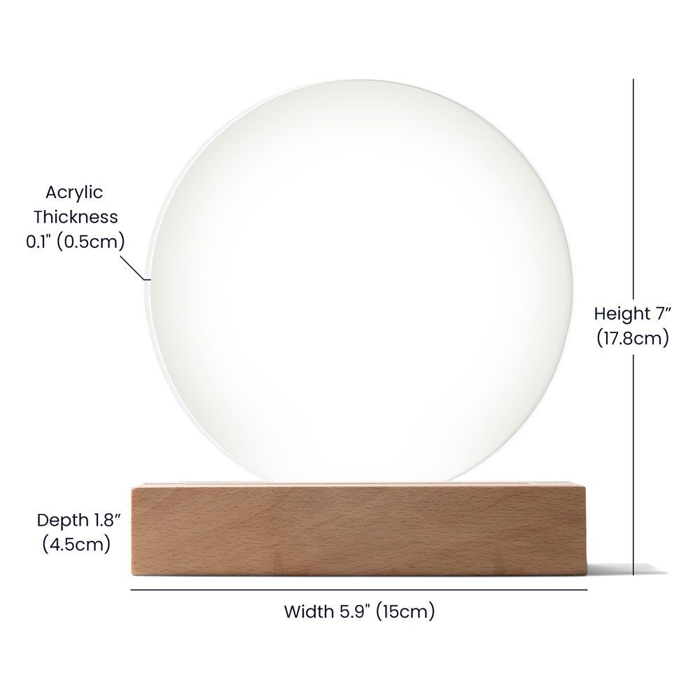 Personalized color changing star map acrylic plaque with LED base