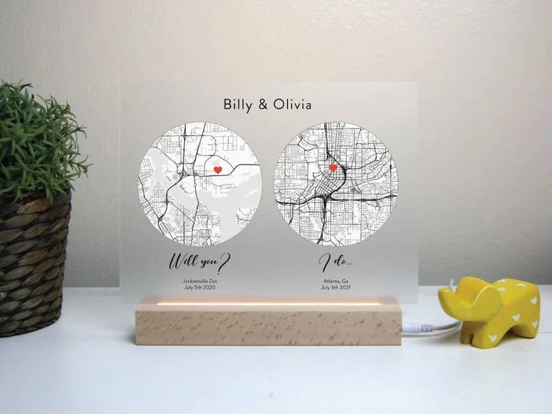 First Date to I Do Romantic Map - Groovy Girl Gifts