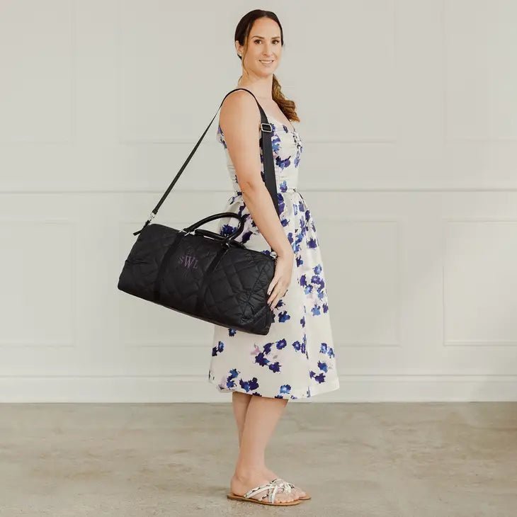 Bags & Luggage - Women's Bags Black Quilted Weekender Travel Bag