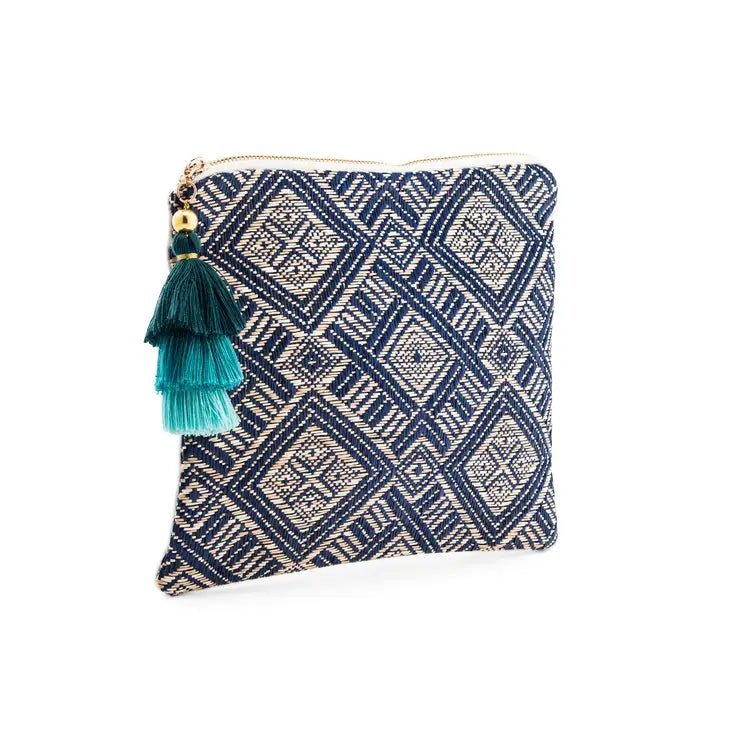 Bags &amp; Luggage - Women&#39;s Bags - Cosmetic Bags &amp; Cases Navy Blue Geo Tribal Print Makeup Bag