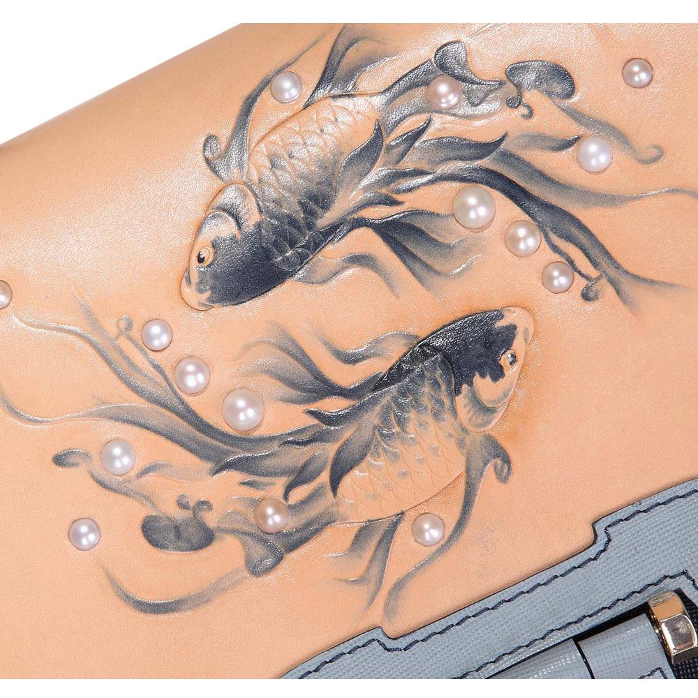 Bags &amp; Luggage - Women&#39;s Bags - Top-Handle Bags Fish Small Blue Satchel