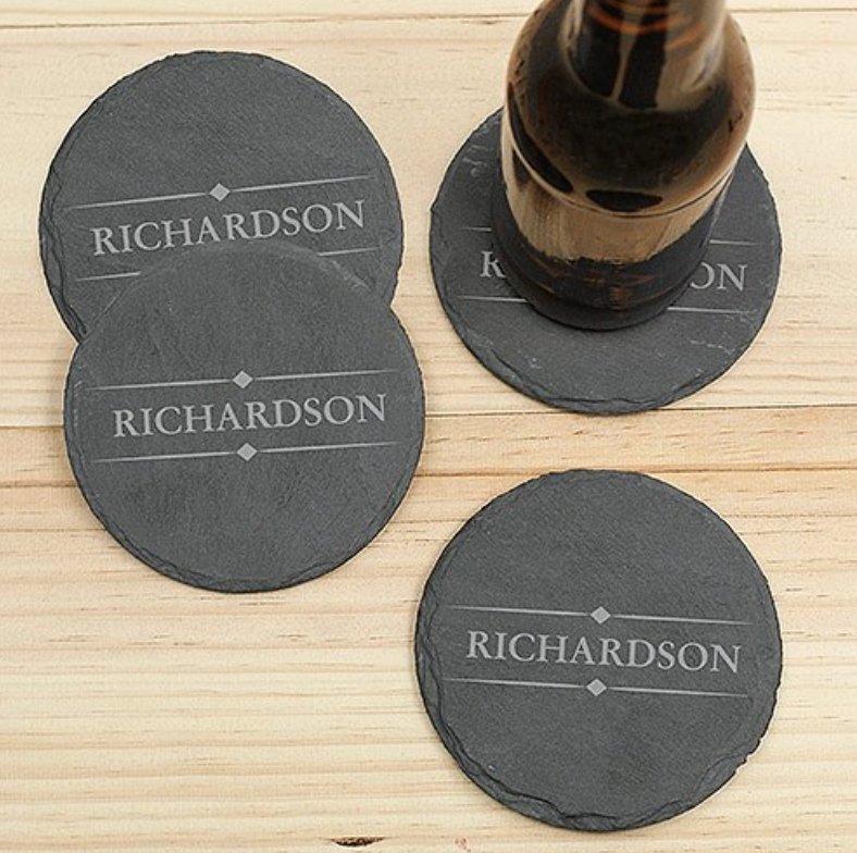 Bar Personalized Slate Coasters