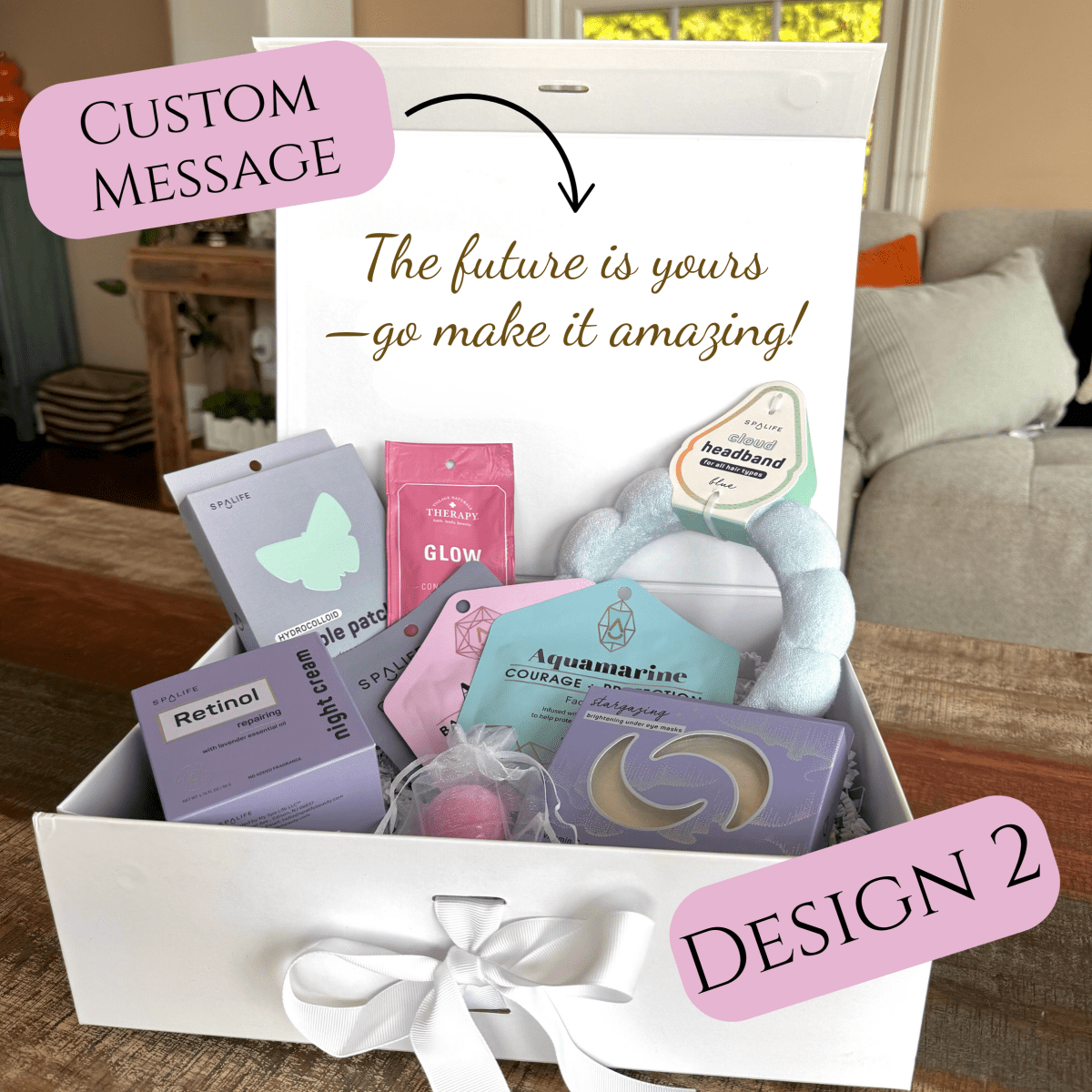 Personalized Graduation Celebration Spa Gift Set for her, Customized Gifts for Women by Groovy Girl Gifts