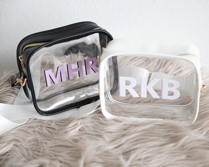 Personalized Clear Stadium Bag for her, Customized Gifts for Women by Groovy Girl Gifts