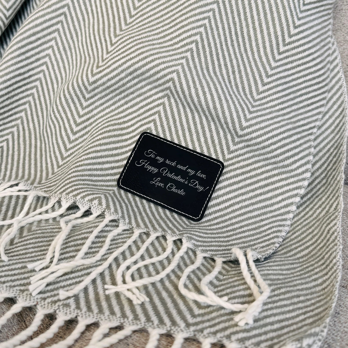 Personalized Timeless Anniversary Fringe Throw for her, Customized Gifts for Women by Groovy Girl Gifts