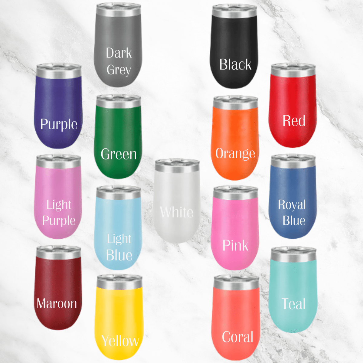 Aqua/Teal Personalized Insulated Tall Wine Tumbler