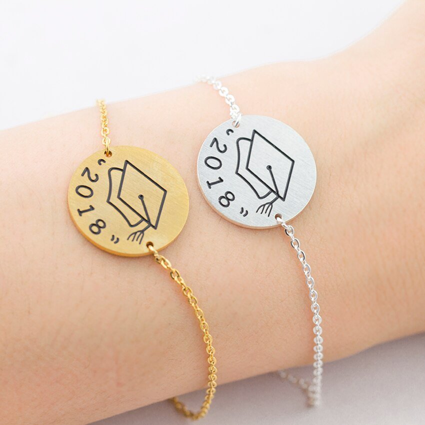 Bracelets Personalized Stainless Steel Graduation Bracelet