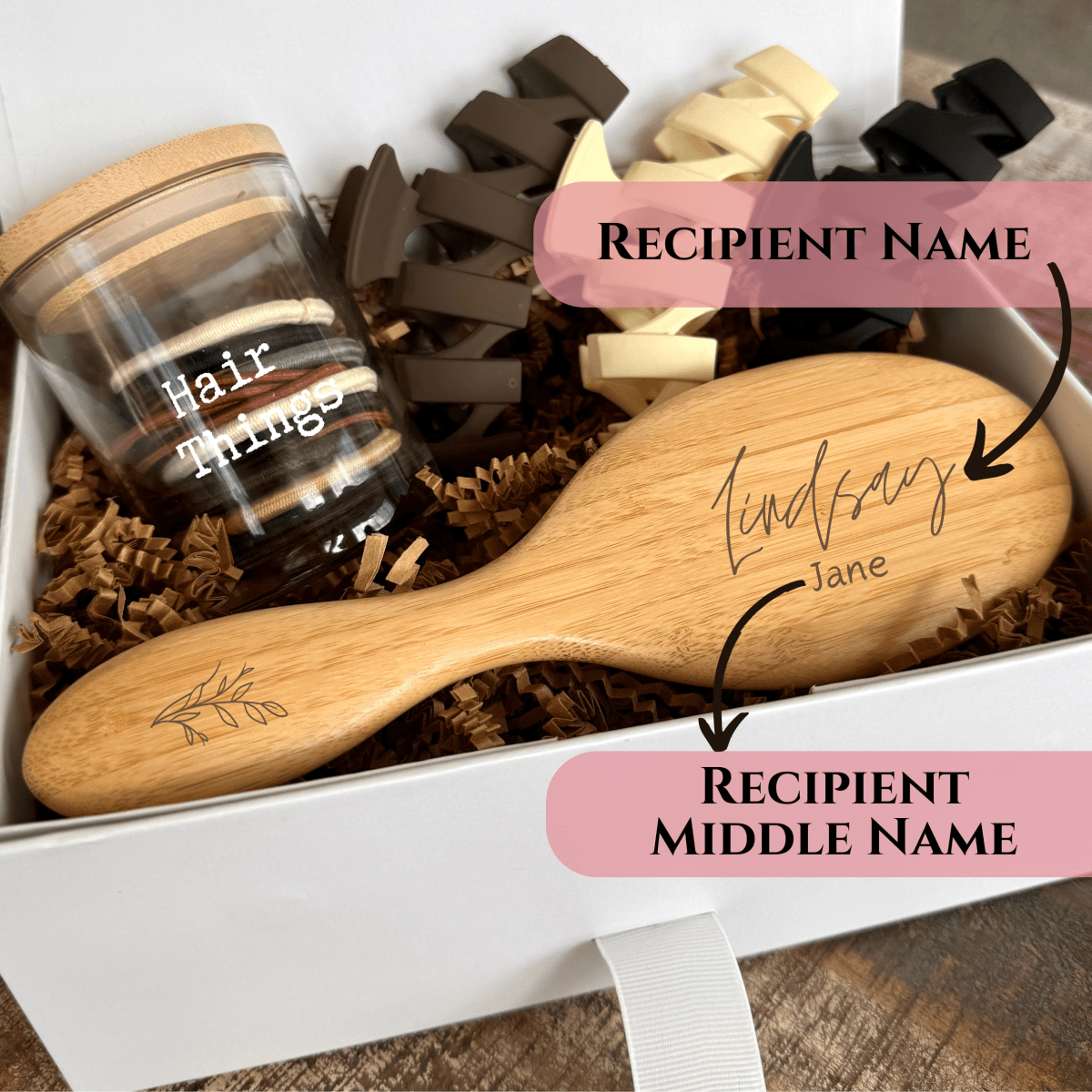 Personalized Birthday Hair Accessory Gift Set for her, Customized Gifts for Women by Groovy Girl Gifts