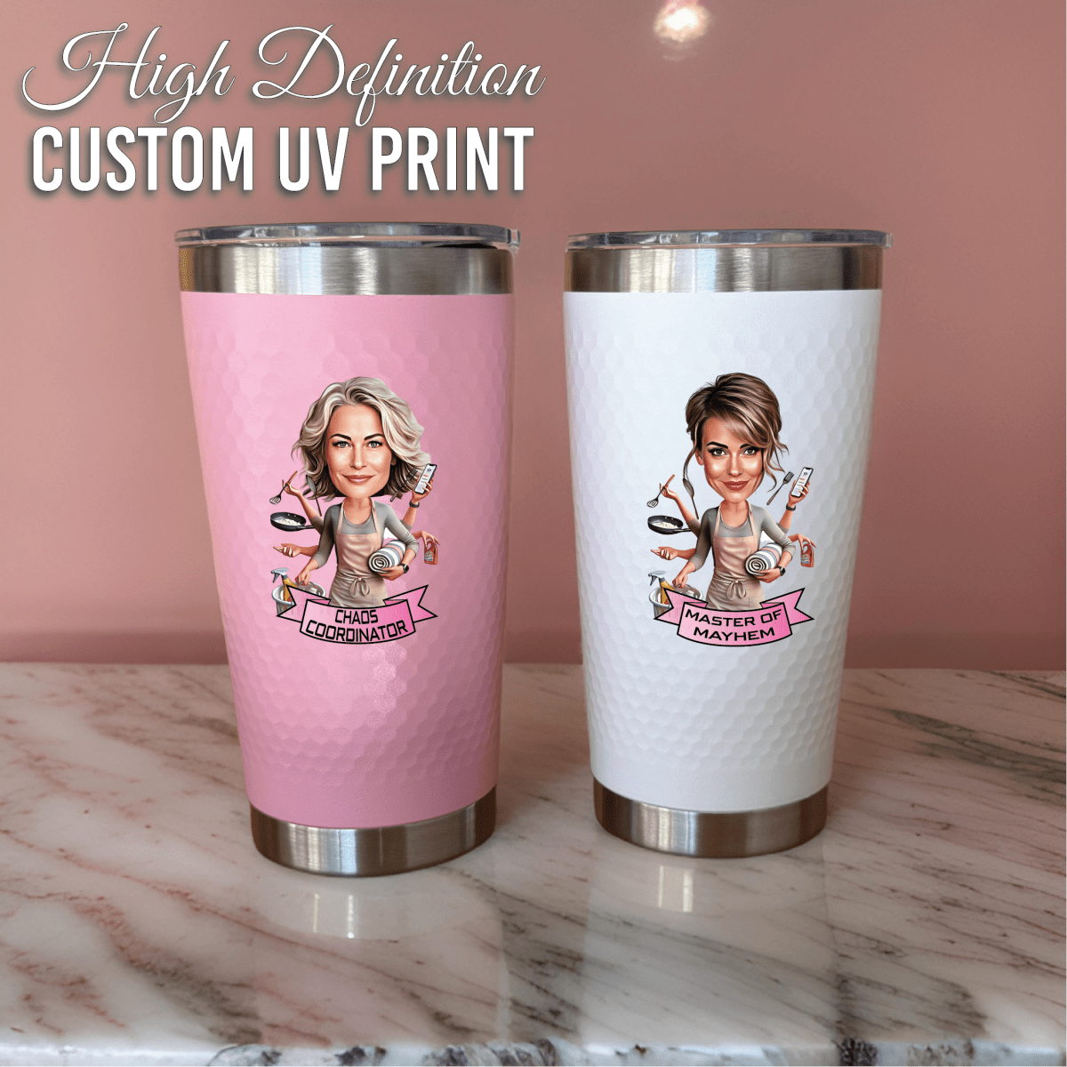 Personalized Multitasking Mom Life Tumbler for her, Customized Gifts for Women by Groovy Girl Gifts