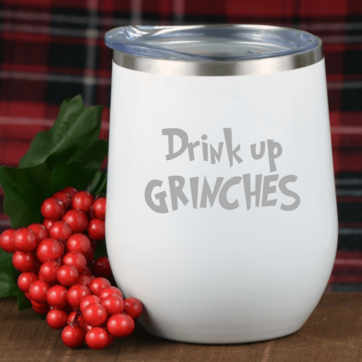 Personalized Christmas Wine Tumblers for her, Customized Gifts for Women by Groovy Girl Gifts